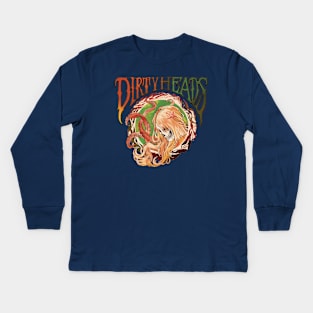 Dirty Head Octopus Girls Kids Long Sleeve T-Shirt